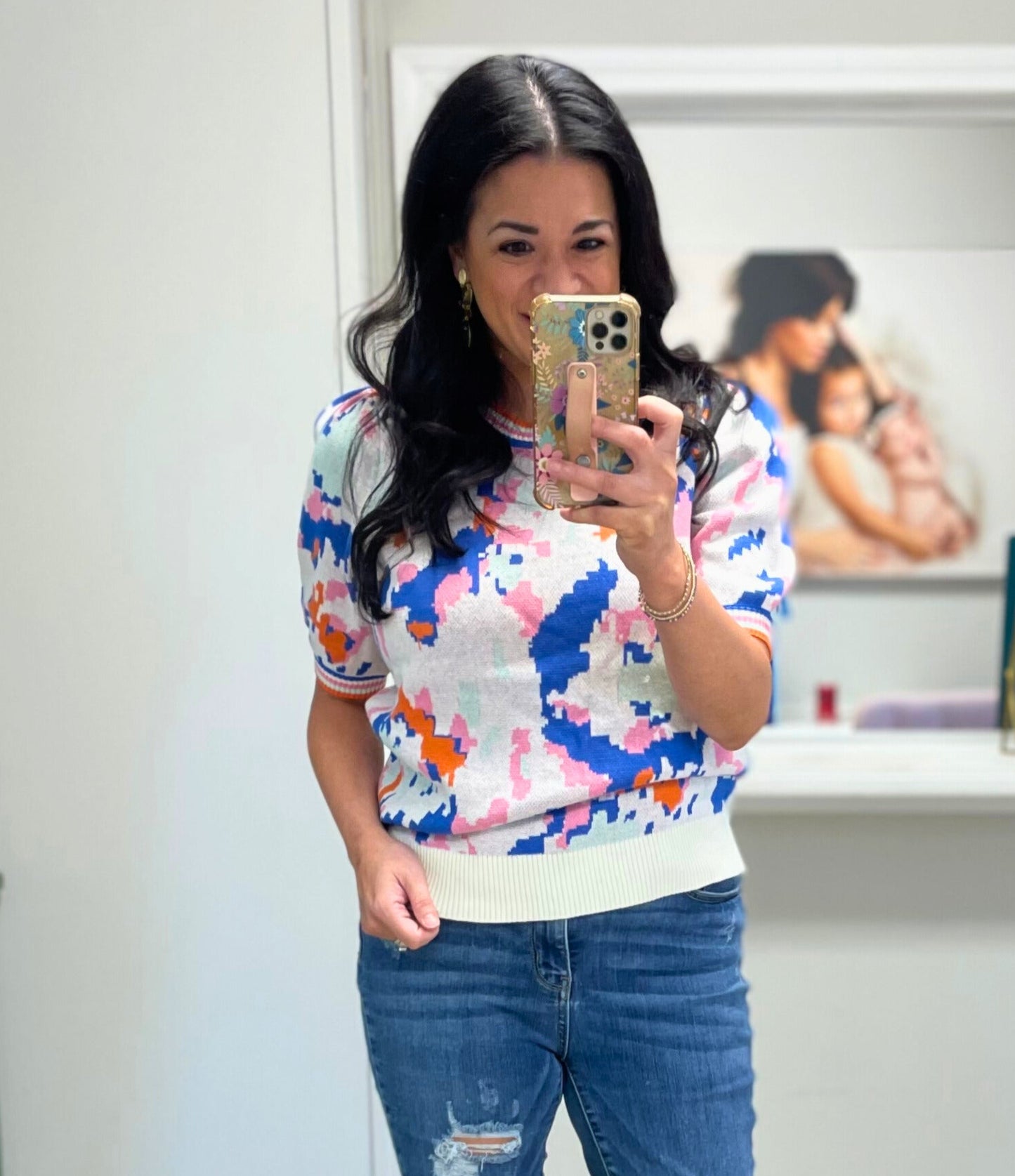 Confetti Dreams Puff Sleeve Top