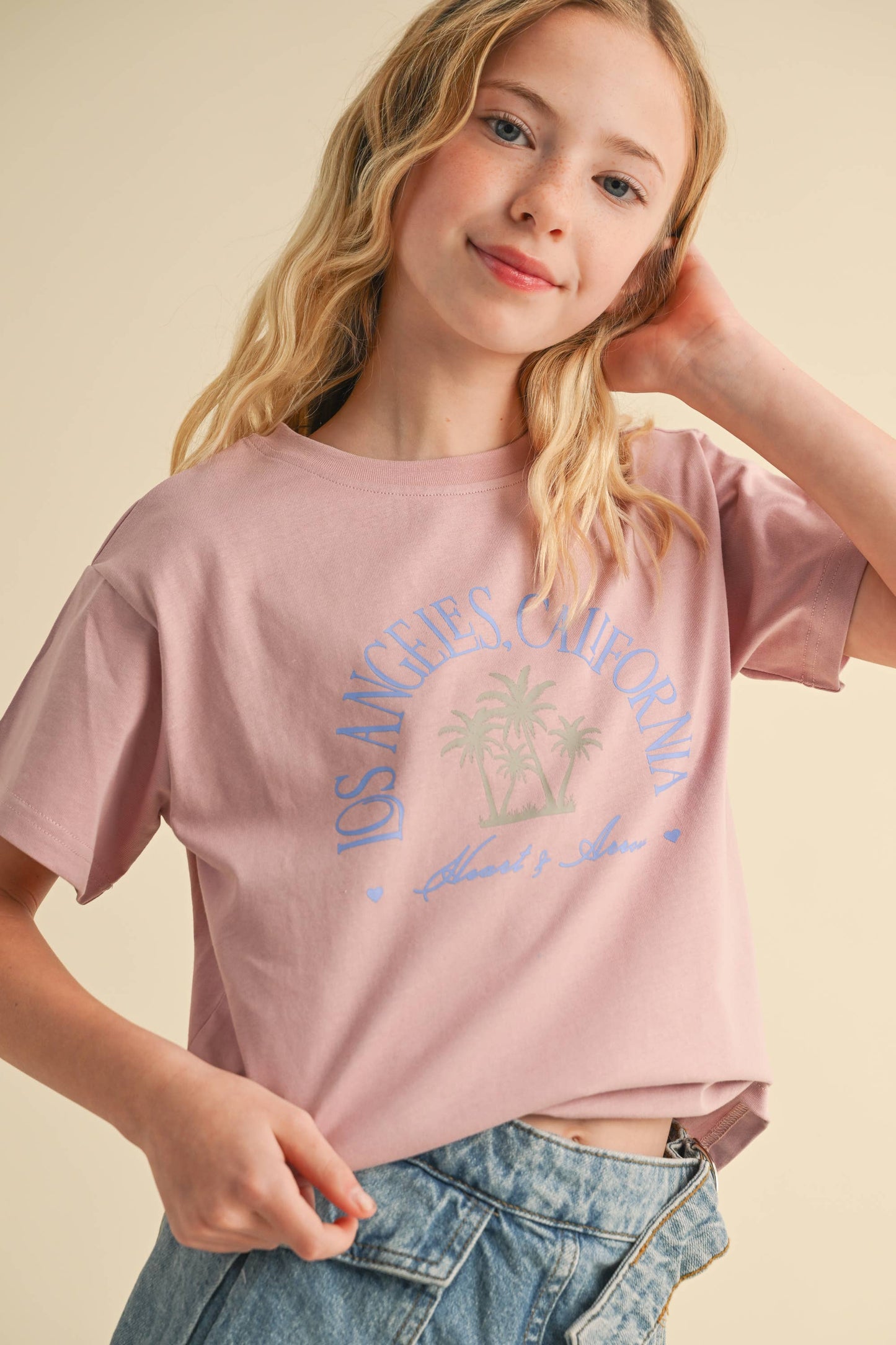 Girls: Los Angeles Palm Tree Tee