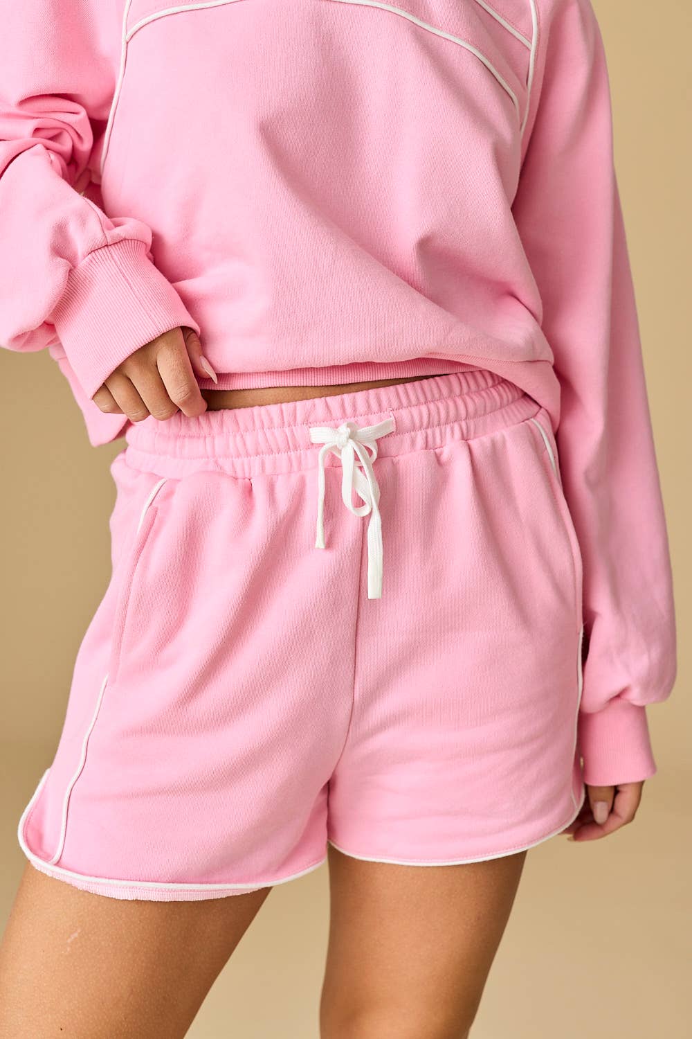 Lyla Piped Pink Set