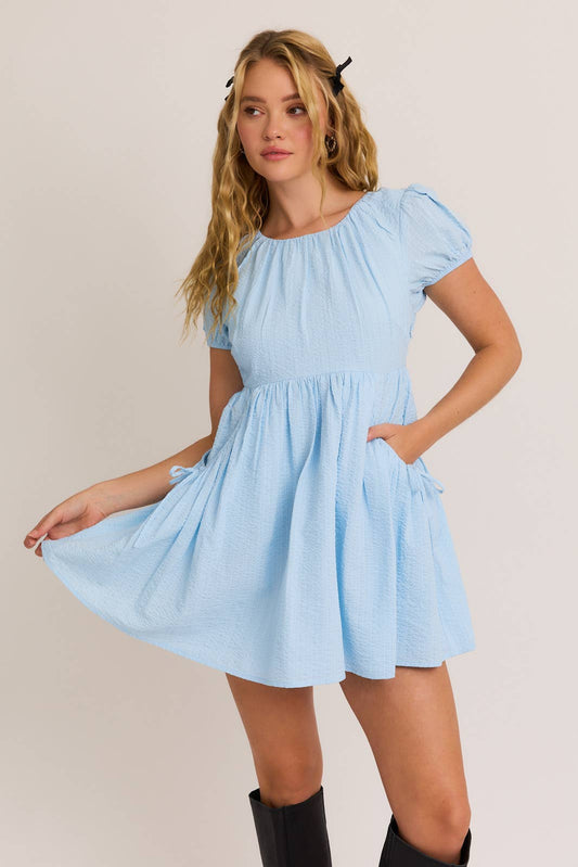 Whispers of Summer Breeze Blue Dress