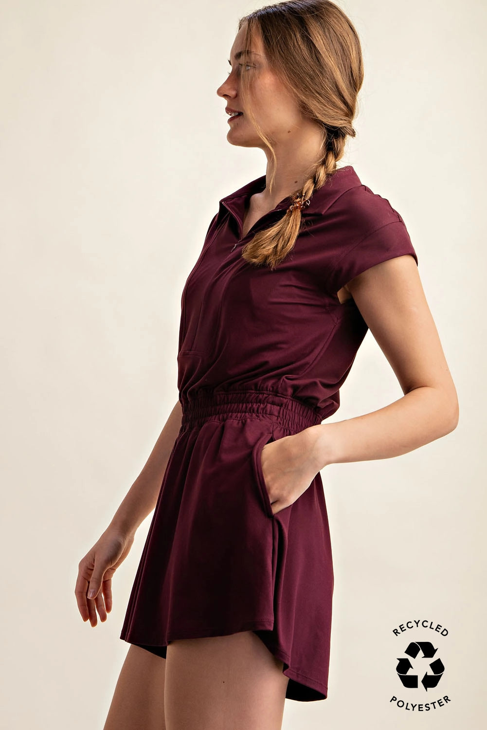 Let's Go Butter Soft Romper - Maroon