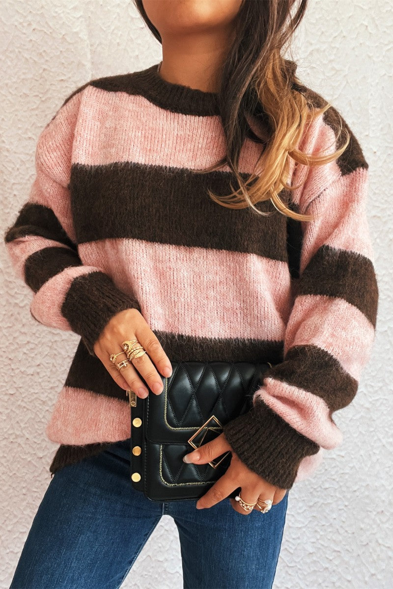 Pre-order Cozy Stripes Sweater - Pink