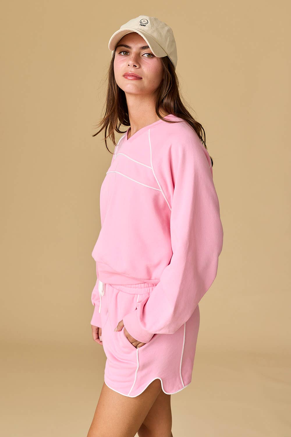 Lyla Piped Pink Set