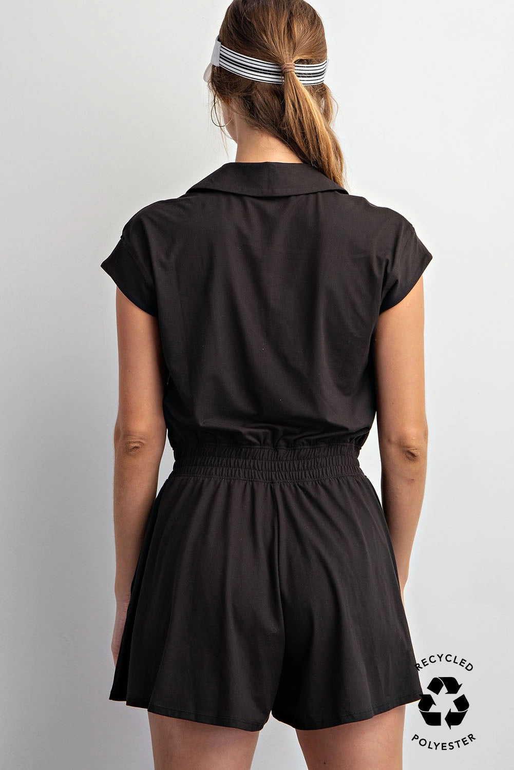 Let's Go Butter Soft Romper - Black