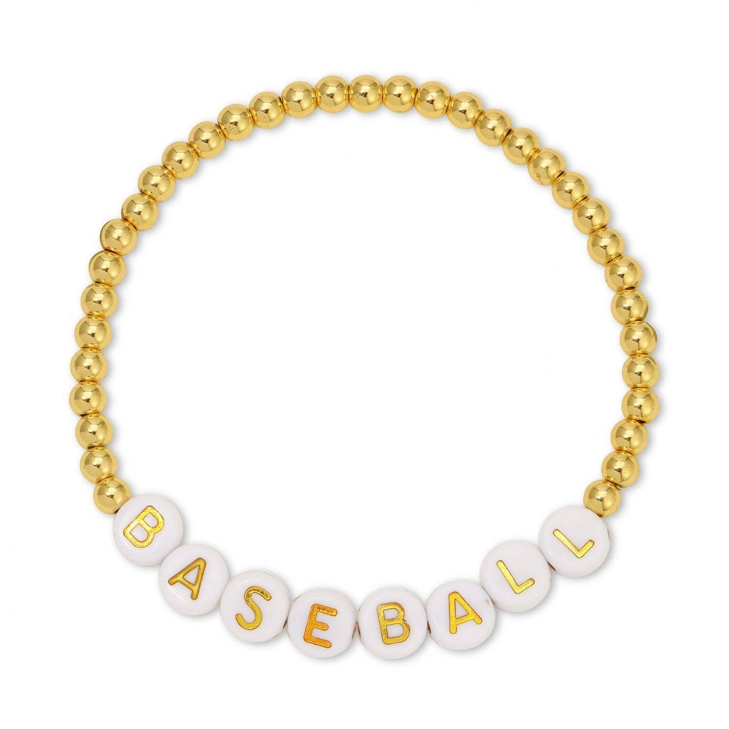 Baseball Beaded Bracelet