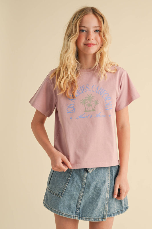 Girls: Los Angeles Palm Tree Tee