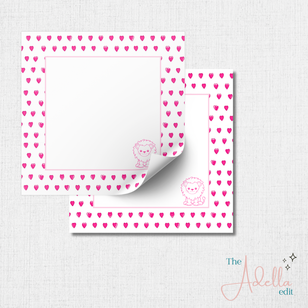 "Greek Edition" Hearts Notepad - Lion