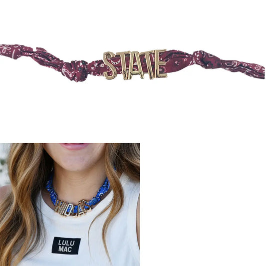 Pre-order Lulu Mac Charm Scarf Necklace - State
