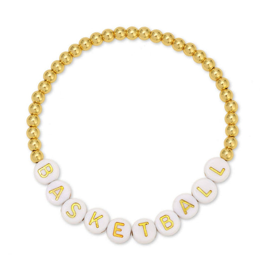 Basketball Beaded Bracelet