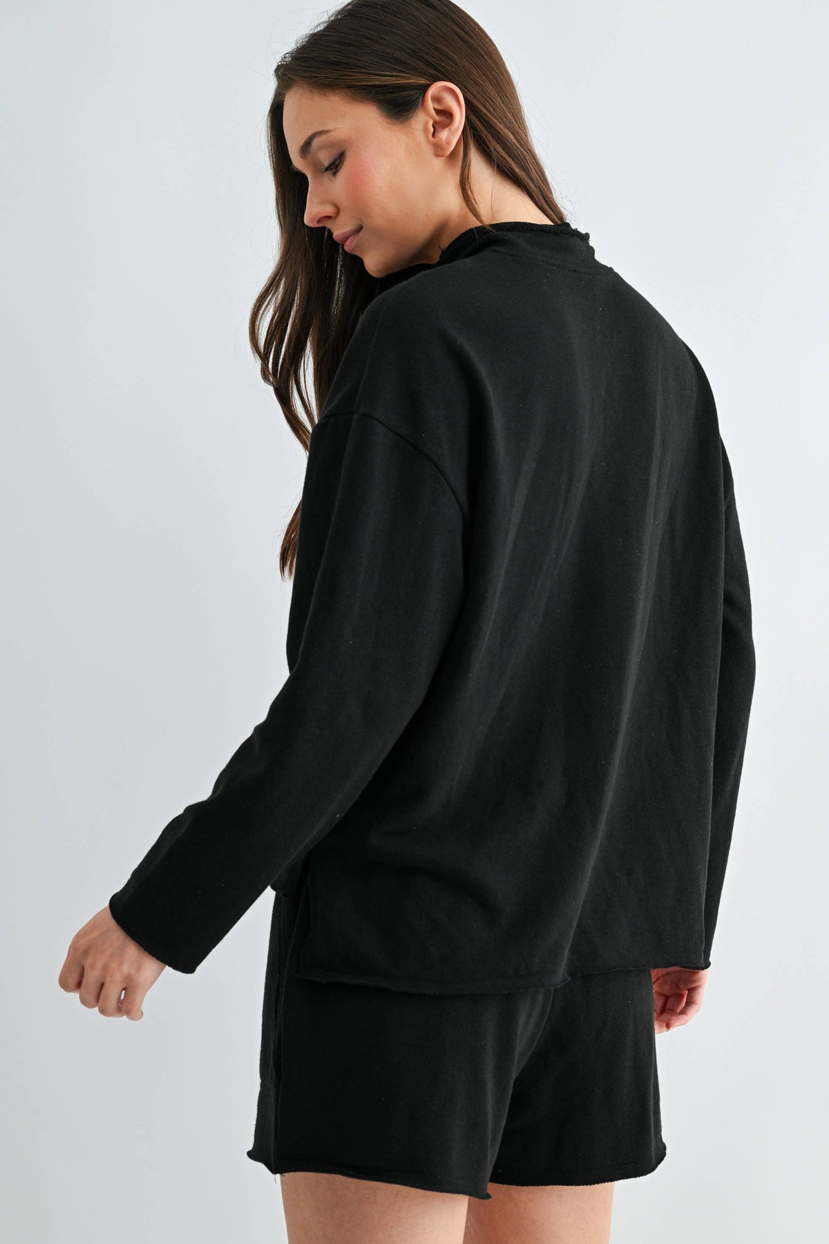 Black Half-Zip Set