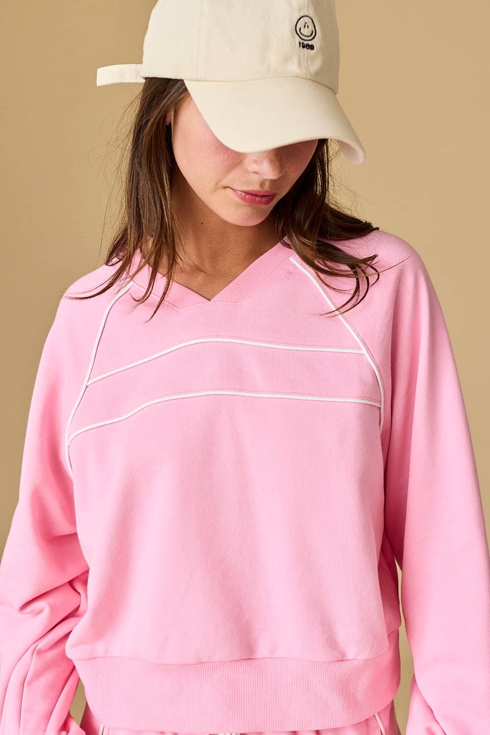 Lyla Piped Pink Set