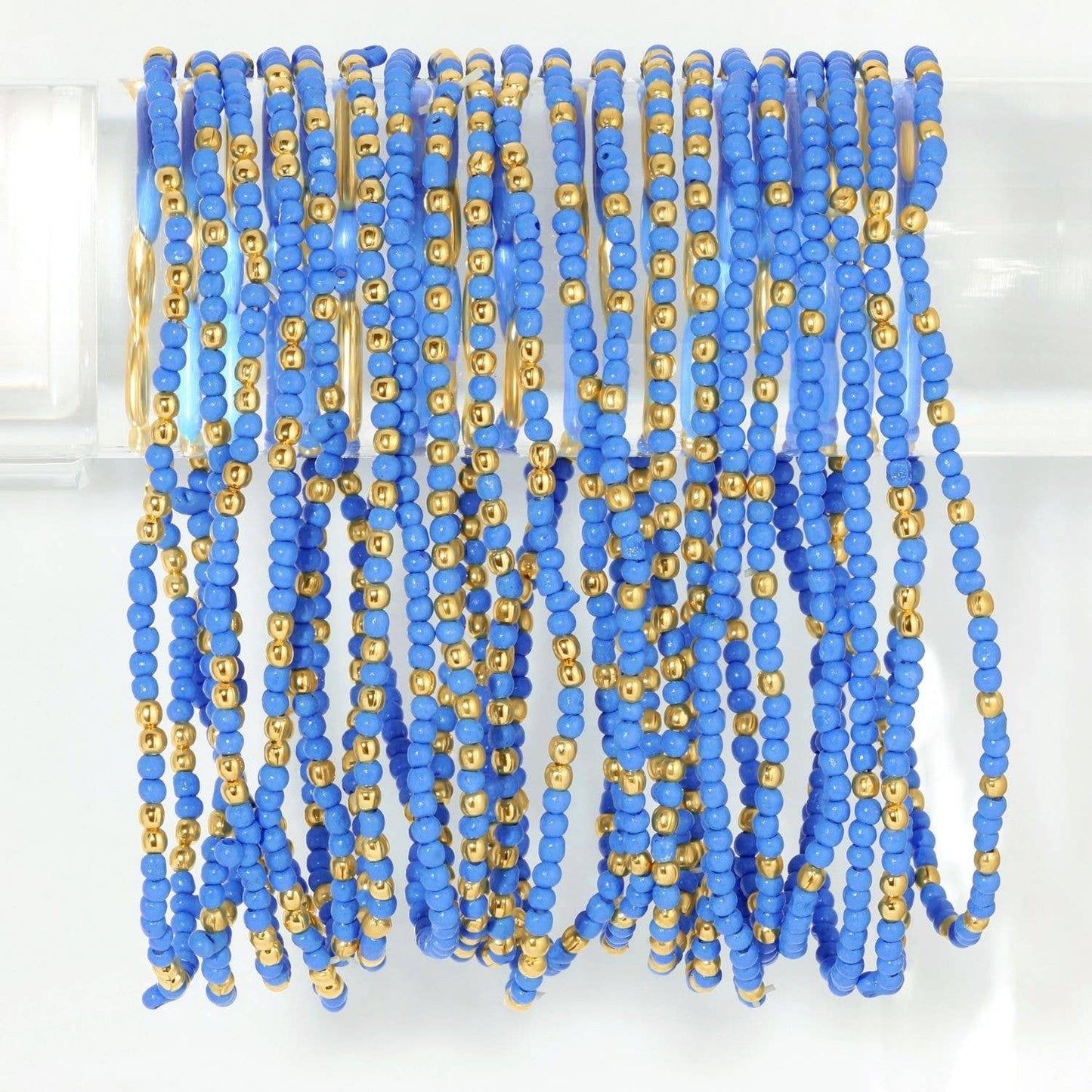 Stretch Beaded Solid Game Day Bracelets (7 Colors)