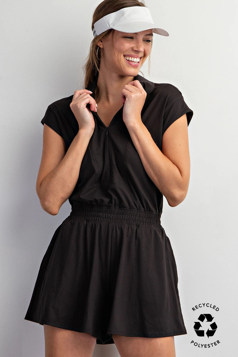 Let's Go Butter Soft Romper - Black