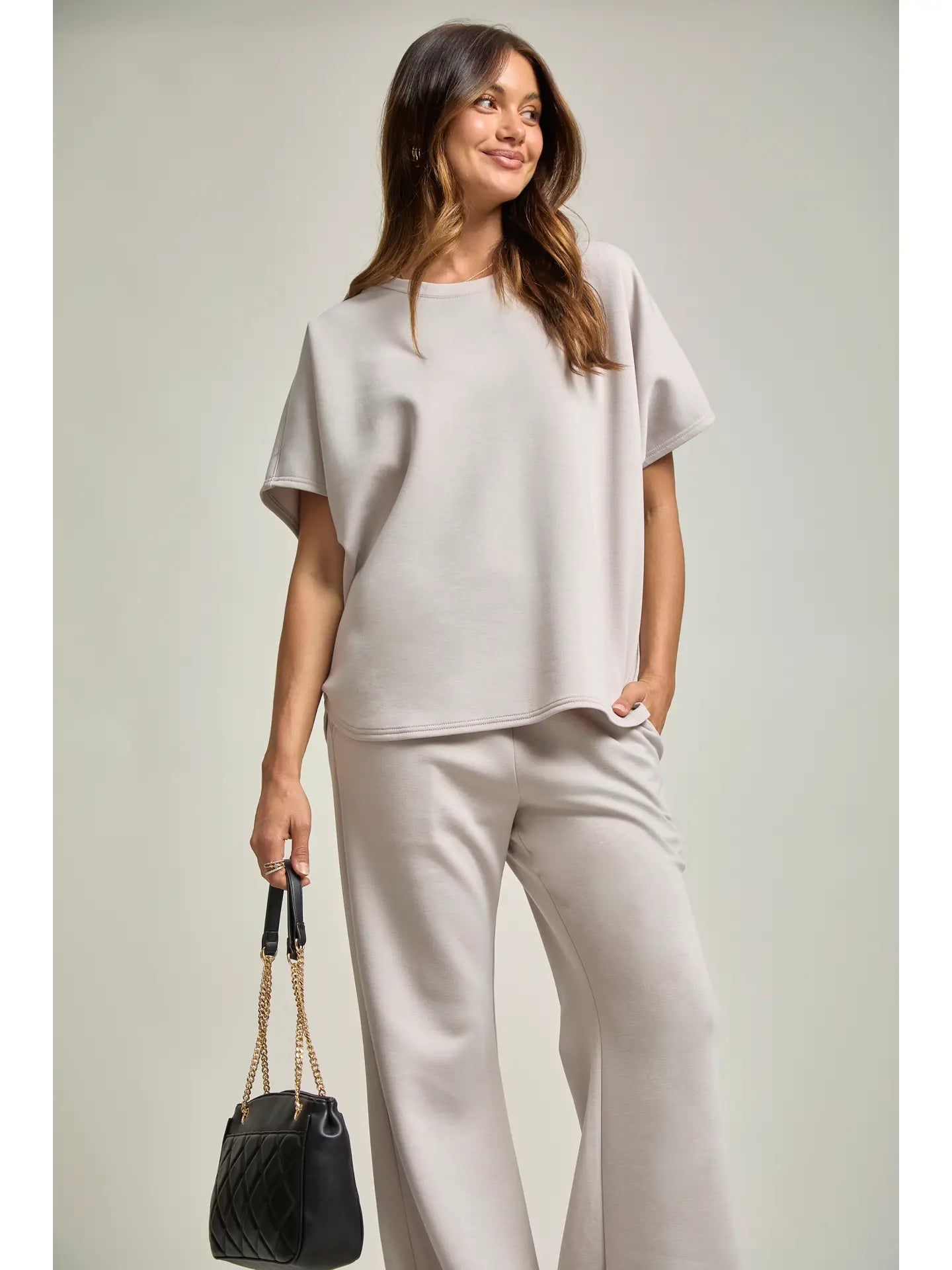Cozy Lounge Flare Set - Gray