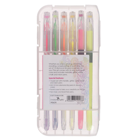 Assorted Gel Pen Set – 12 Count