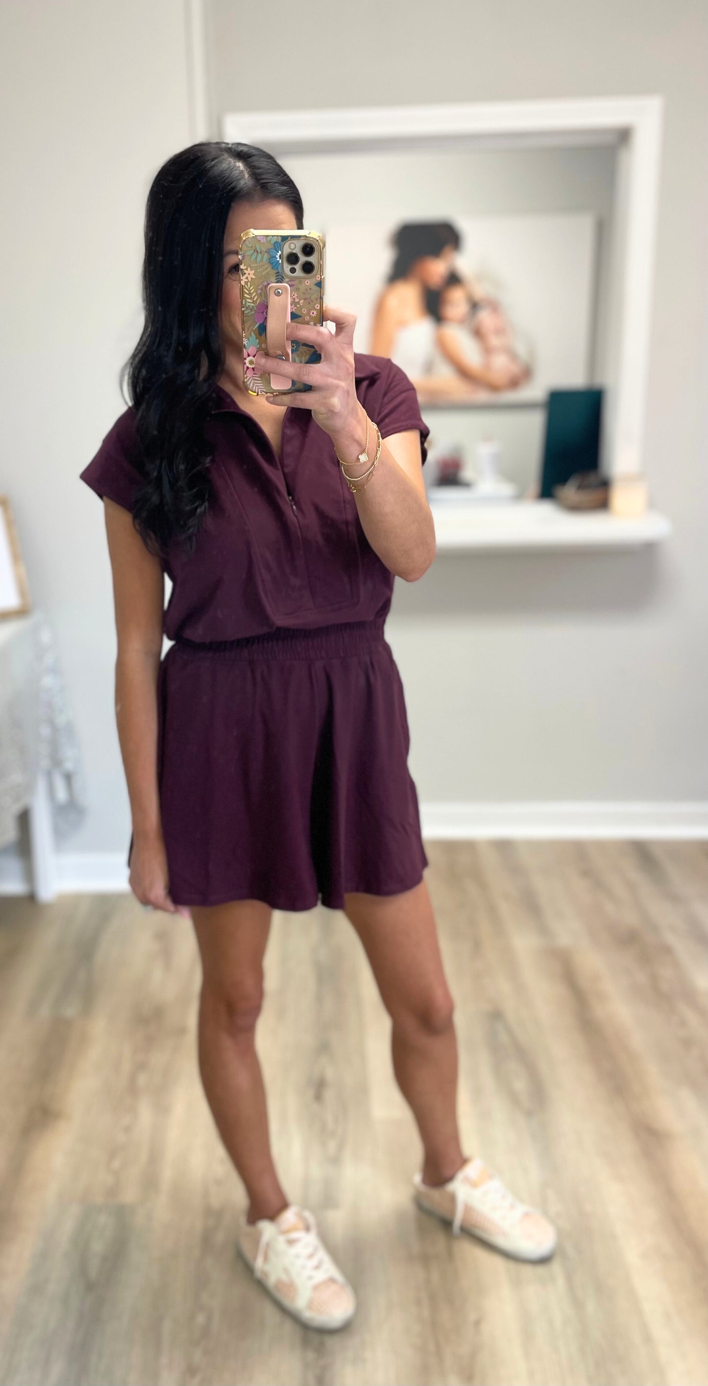 Let's Go Butter Soft Romper - Maroon