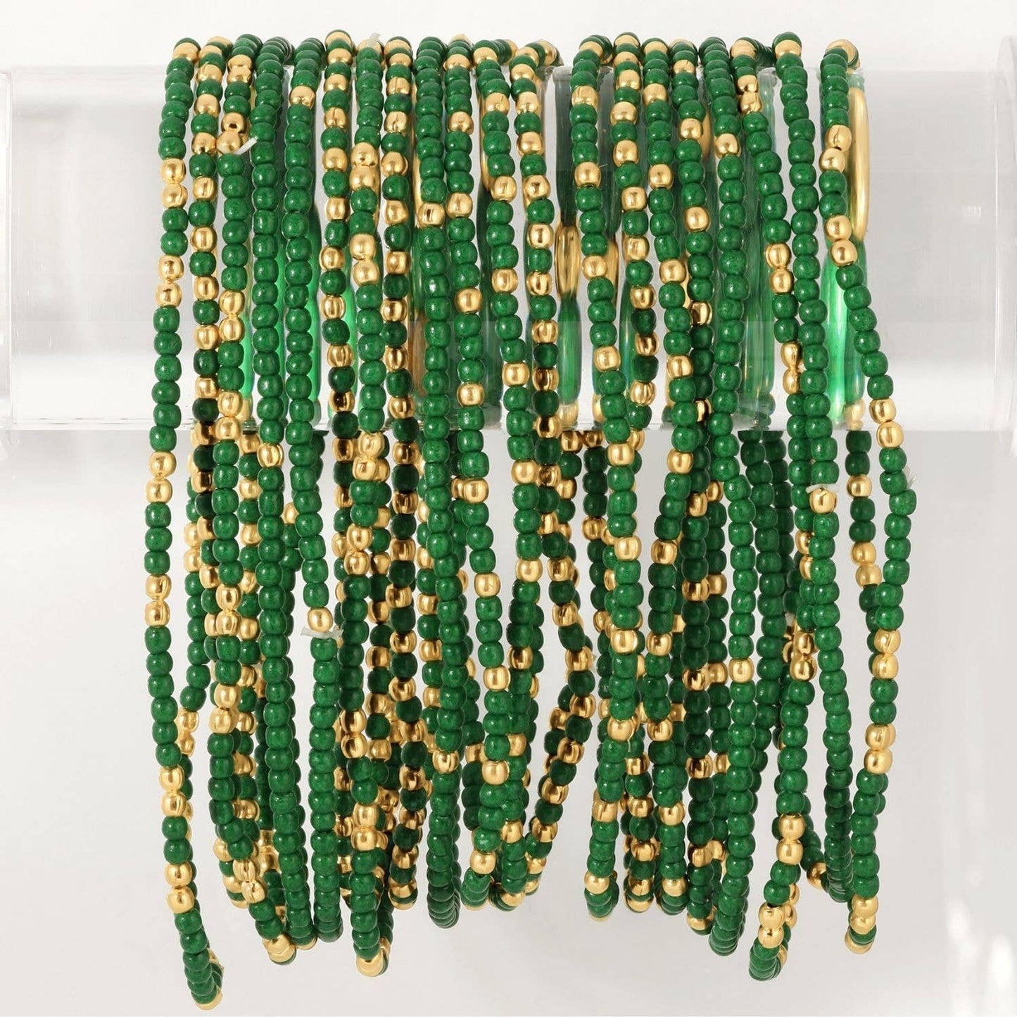 Stretch Beaded Solid Game Day Bracelets (7 Colors)