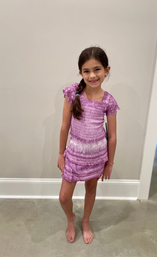 Little Girls: Light Purple Skirt Set