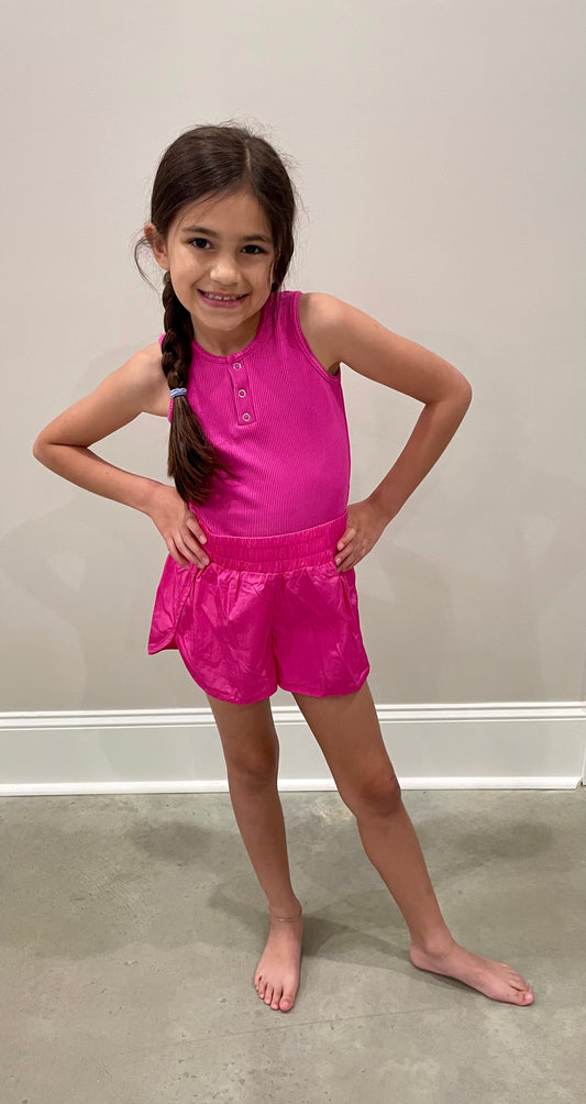 Girls: Fuchsia Pink Romper