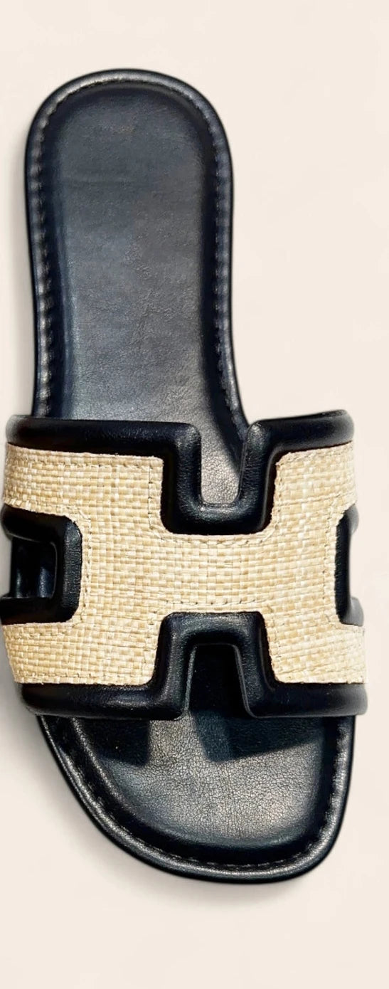 WOVEN H SANDALS