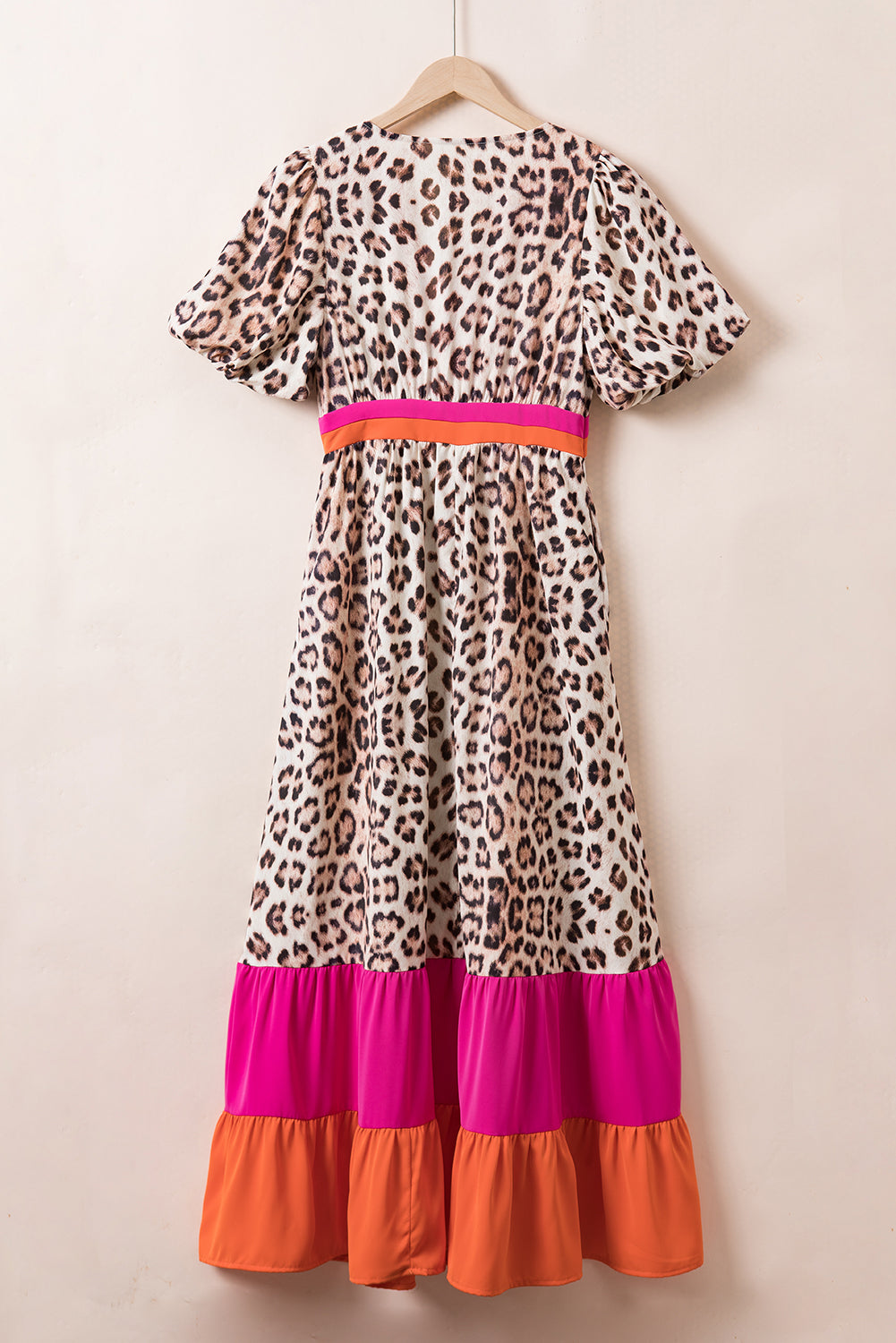 Leopard Maxi with Hot Pink and Orange Trim