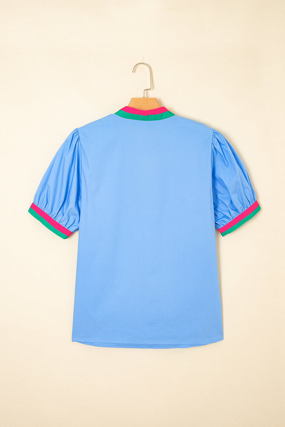 Bubble Pop Bold Trim Top - Blue