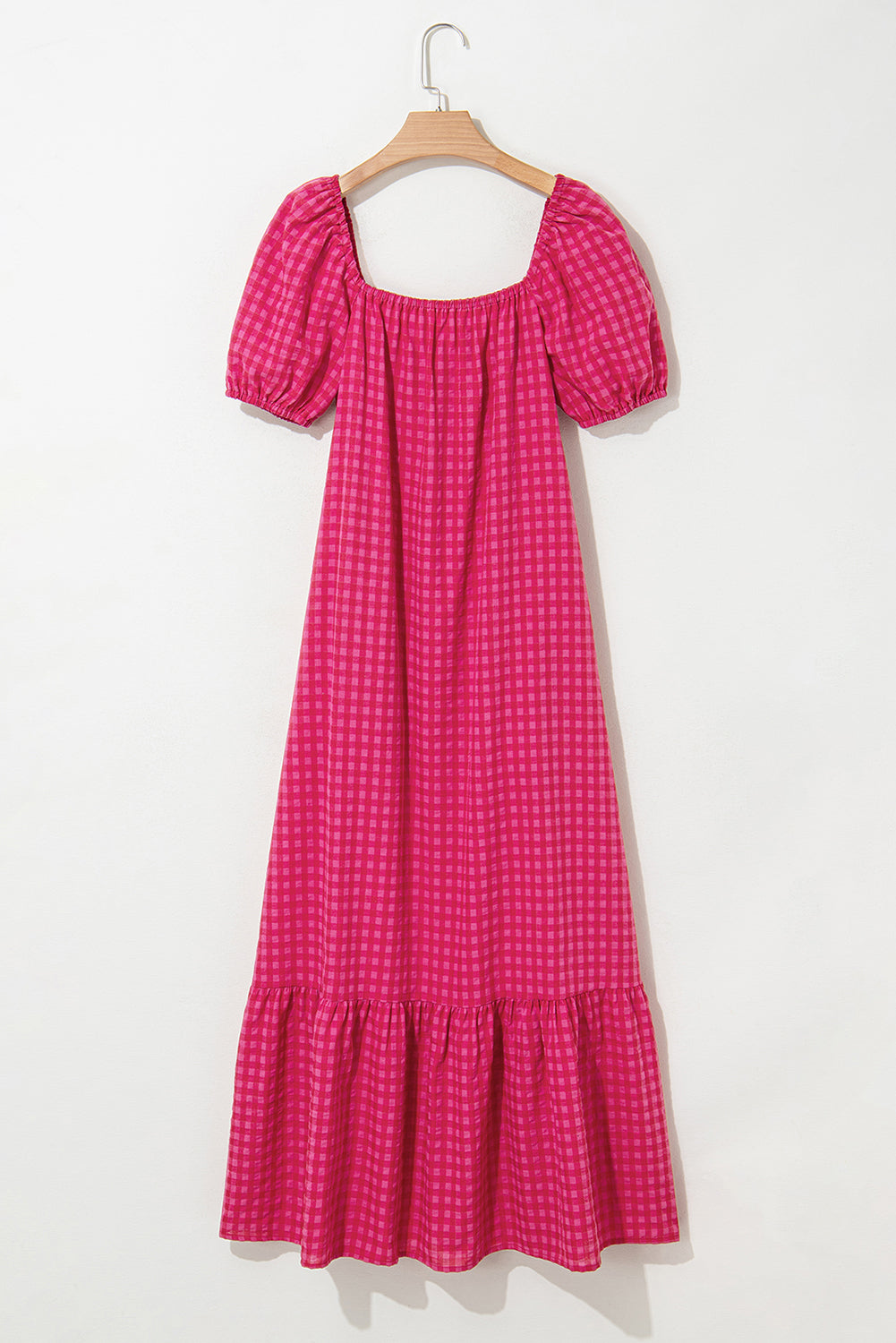 Picnic Crush Dark Pink Gingham Maxi