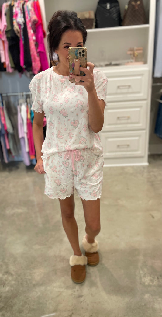 Pink Flower Lounge Set