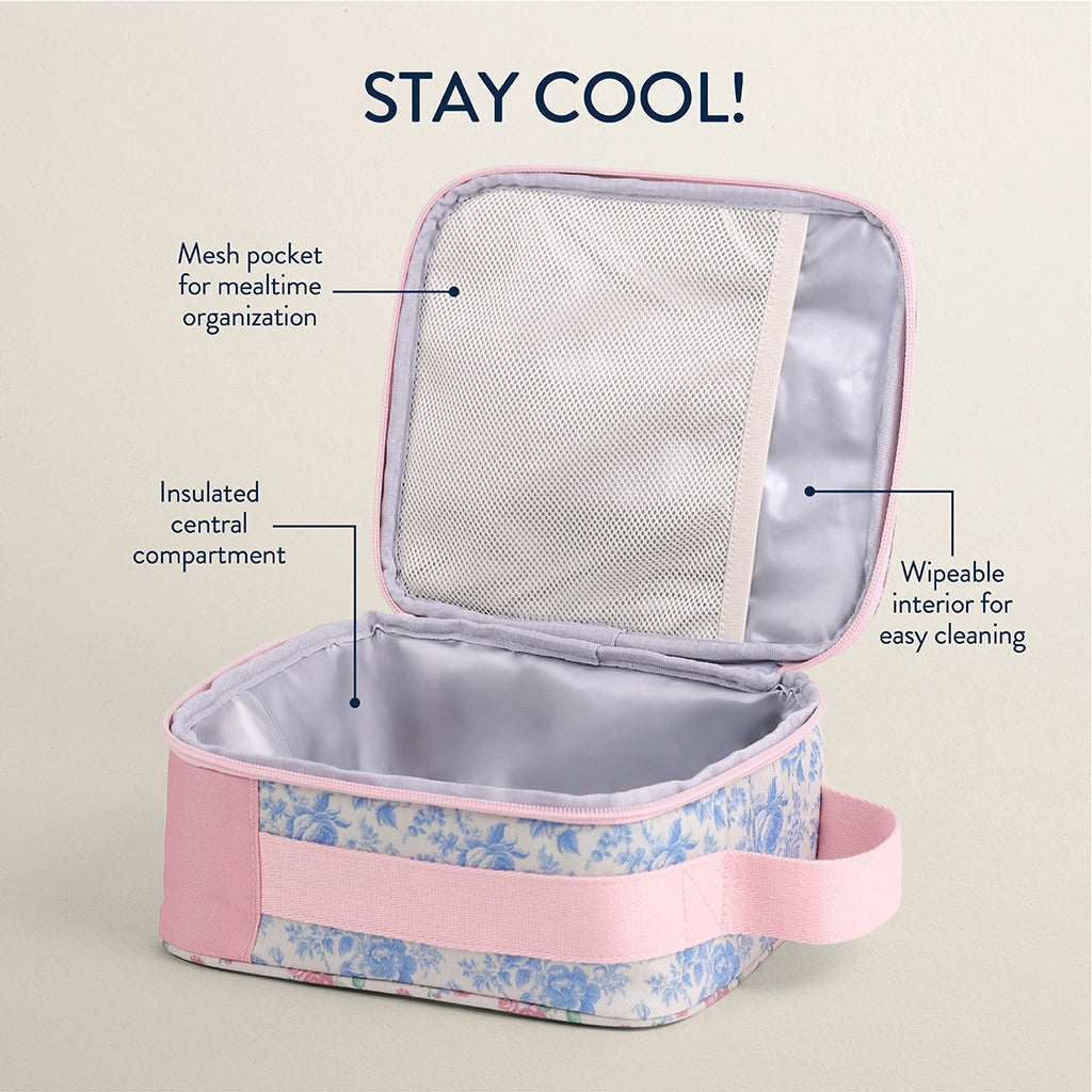 Itzy Ritzy Ribbon and Roses Lunch Box for Kids