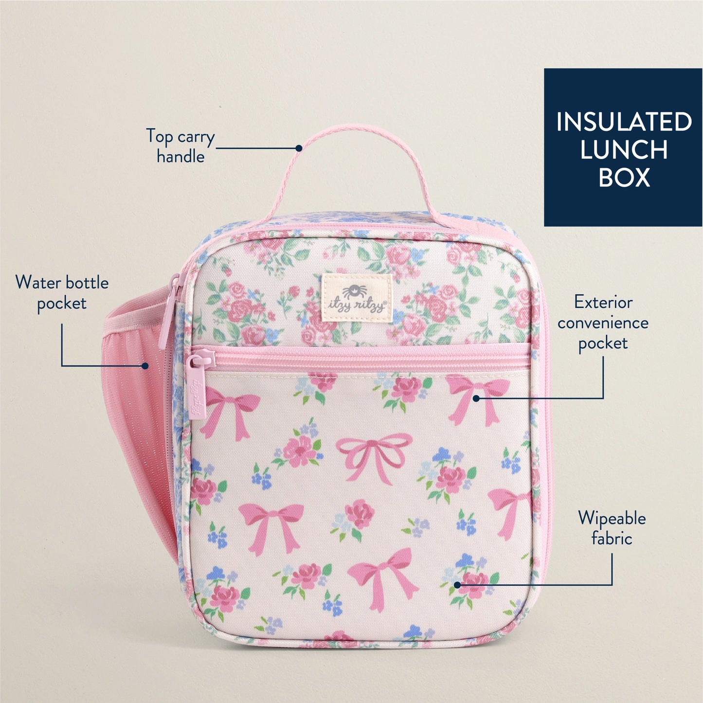 Itzy Ritzy Ribbon and Roses Lunch Box for Kids