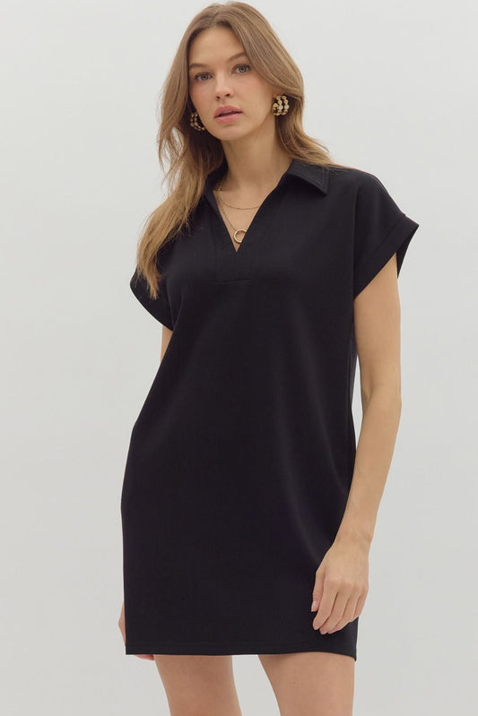 The Ava Shift Dress - Black