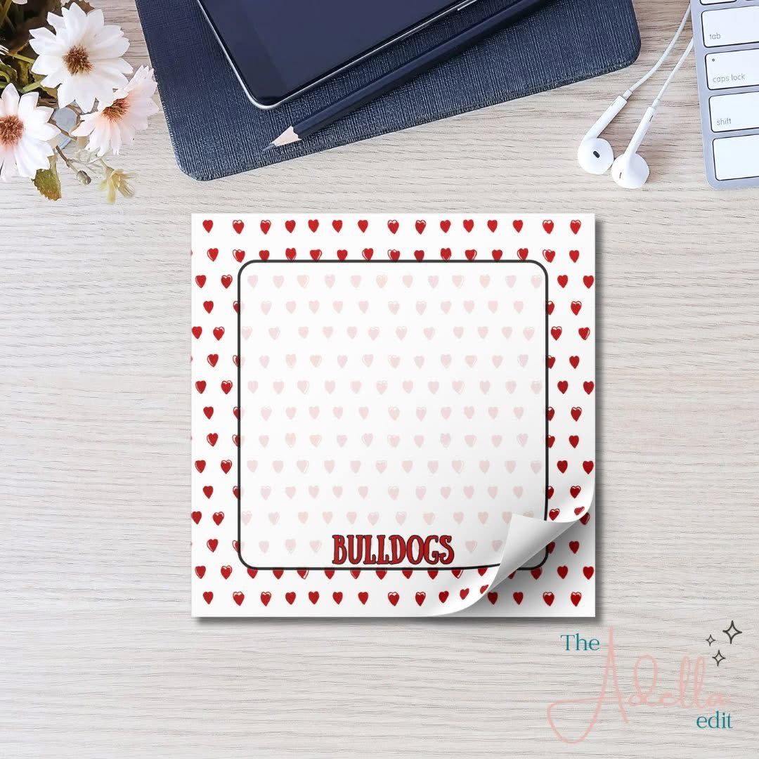 Bulldogs Heart Notepad