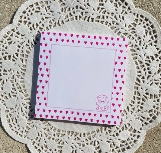 "Greek Edition" Hearts Notepad - Lion
