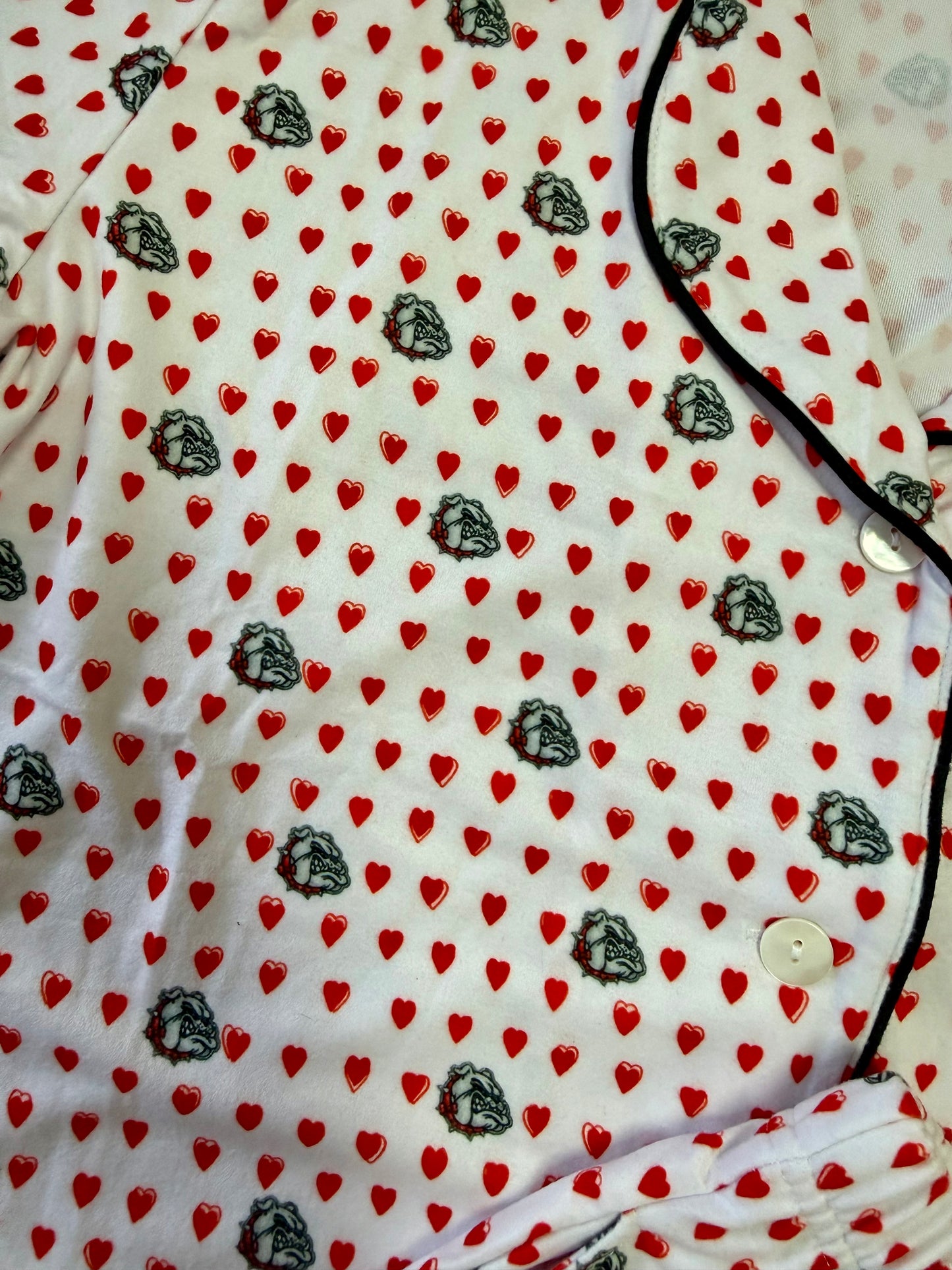 Varsity Hearts Pajama Short Set - Brandon Bulldogs