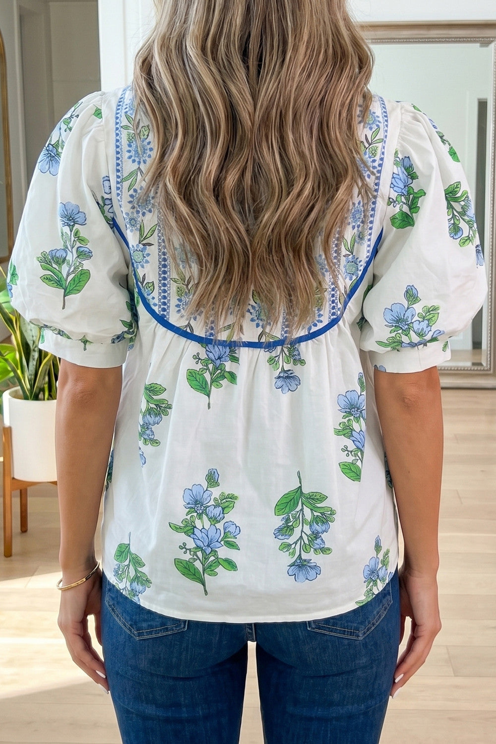 Pre-order Blue Floral Top
