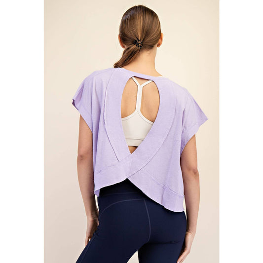 Open to Bloom Cotton Top - Lilac