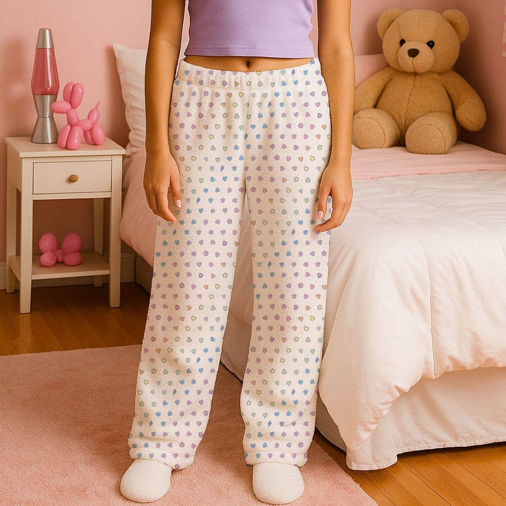 Girls: Rainbow Remix Fuzzy Lounge Pants