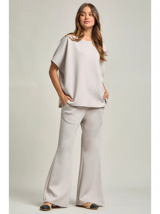 Cozy Lounge Flare Set - Gray