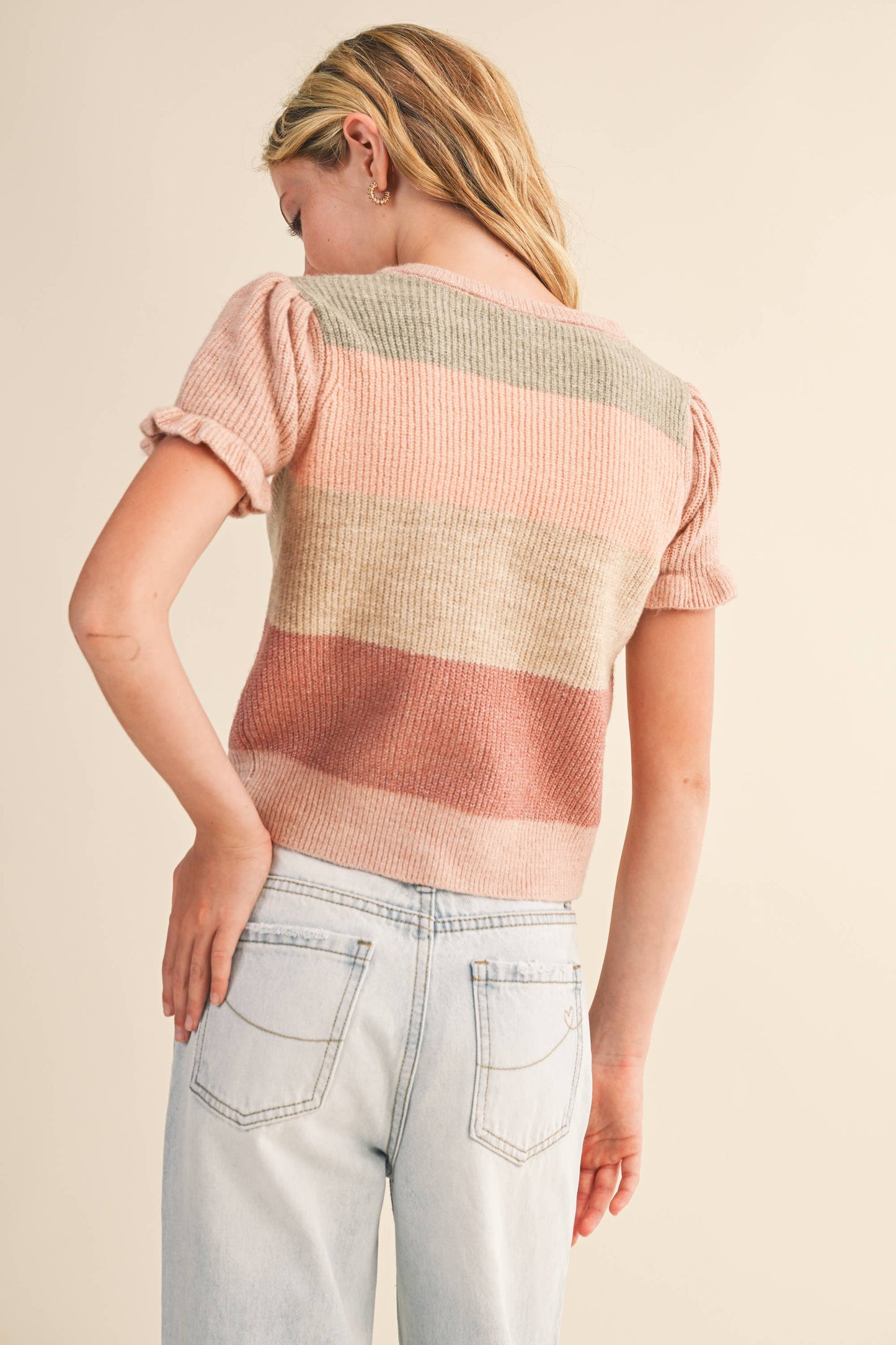 Girls: Puff Sleeve Sweater