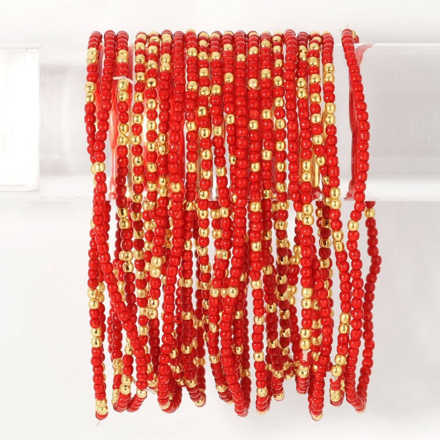 Stretch Beaded Solid Game Day Bracelets (7 Colors)