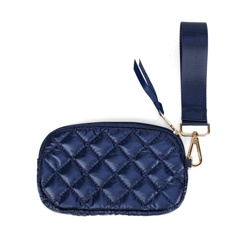 Jennifer Wristlet Wallet (Fits Your Phone!) - Navy Blue