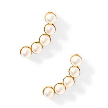 Screwback Stud Earrings - Pearl