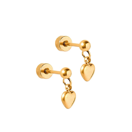 Pre-order Screwback Studs- Millie Heart