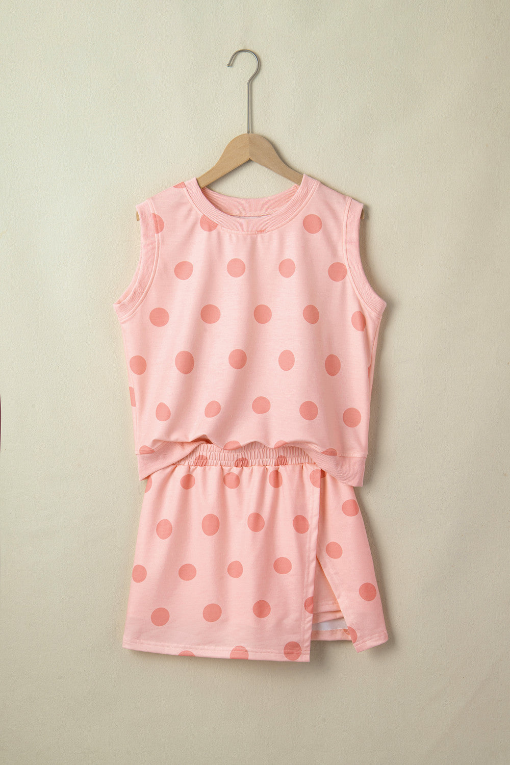 Pre-order Classic Charm Polka Dot Skort Set - Pink
