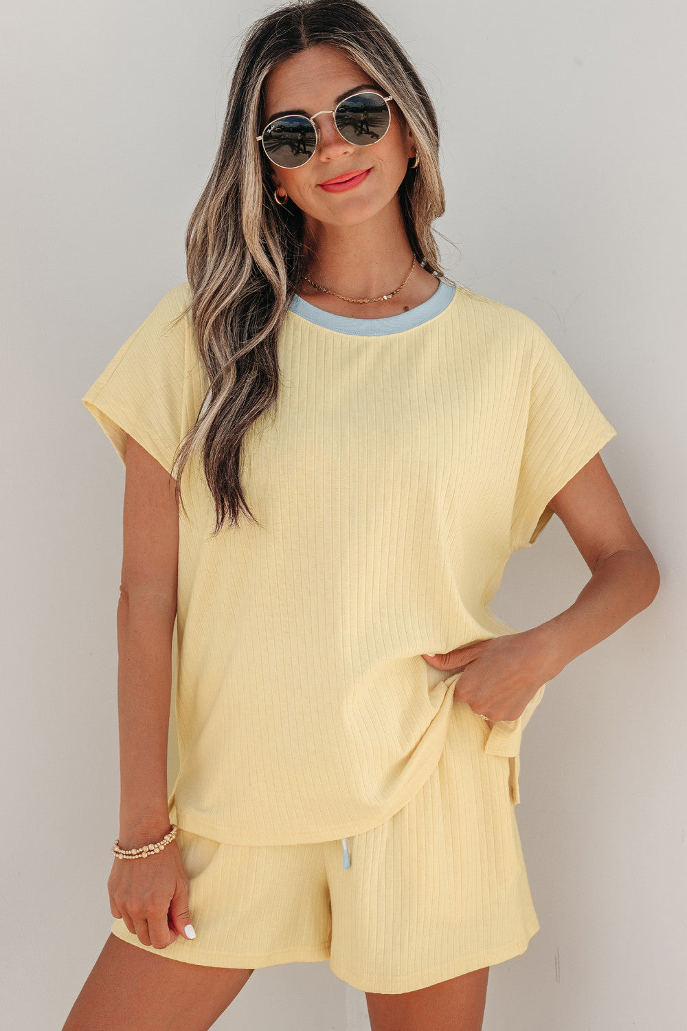 Pre-order Lemon Drop Ribbed Set *Available in XS