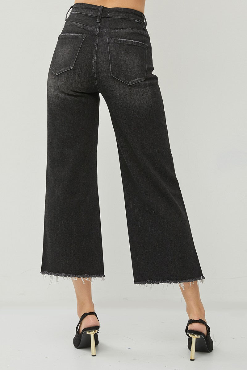 Black Frayed Wide Leg Jeans (on the way)