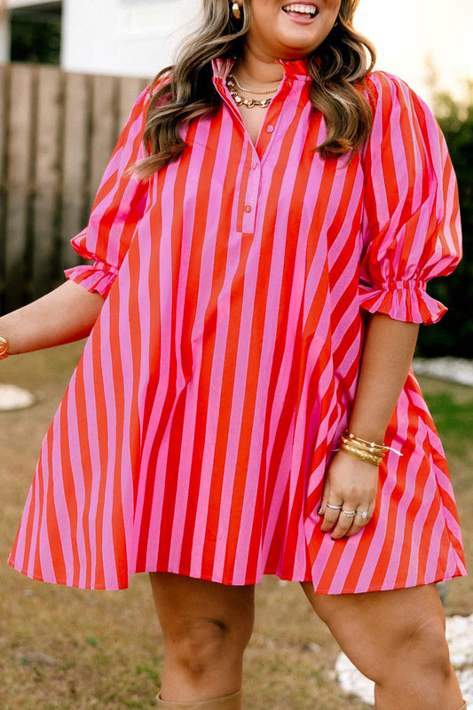 Pre-order Candy Stripe Dress - Curvy
