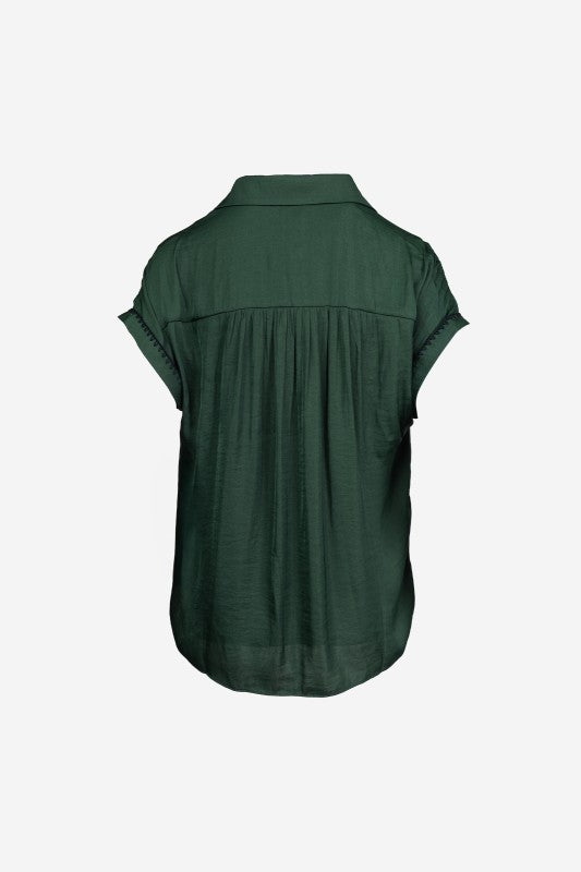 The Whisper Blouse - Forest Green