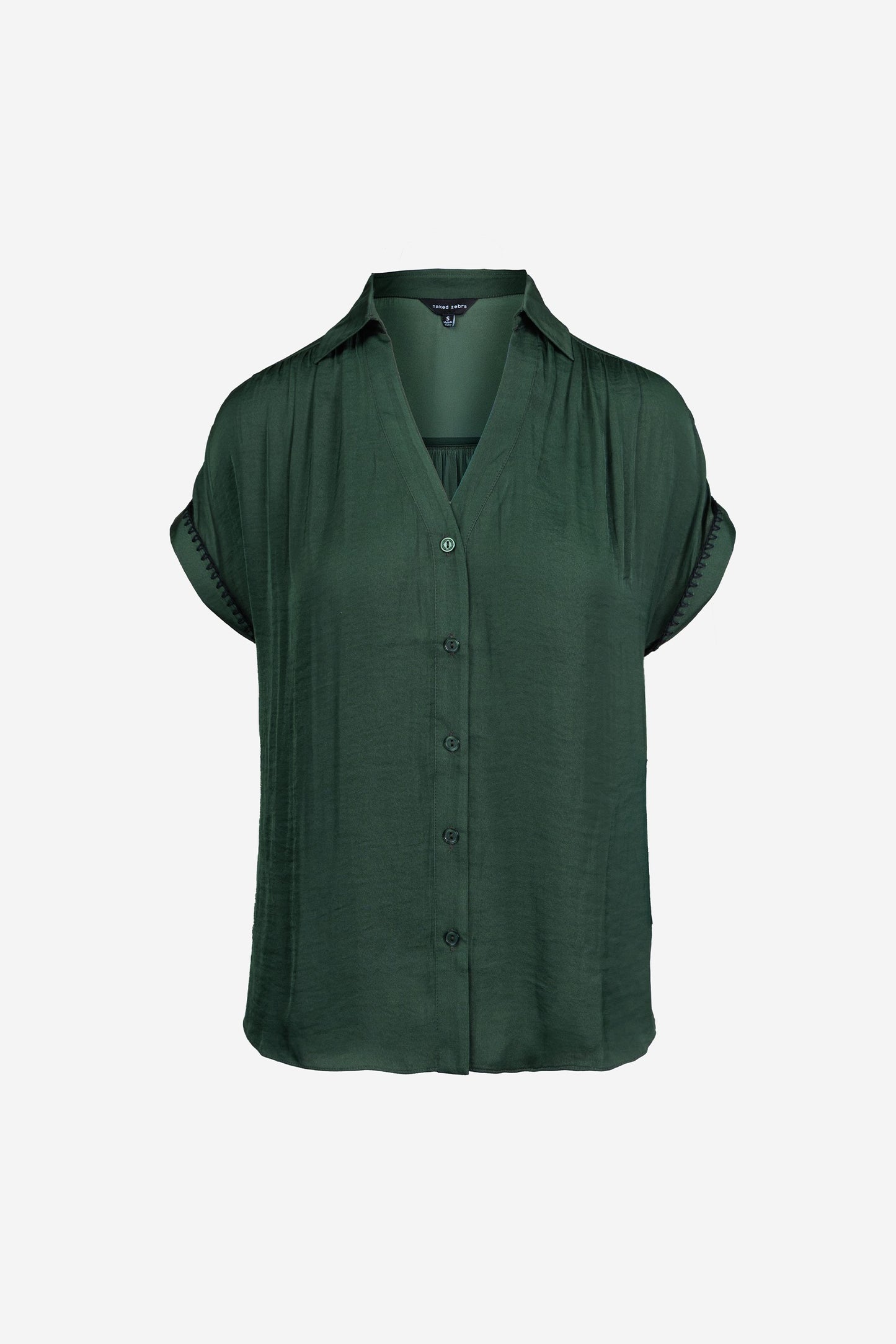 The Whisper Blouse - Forest Green