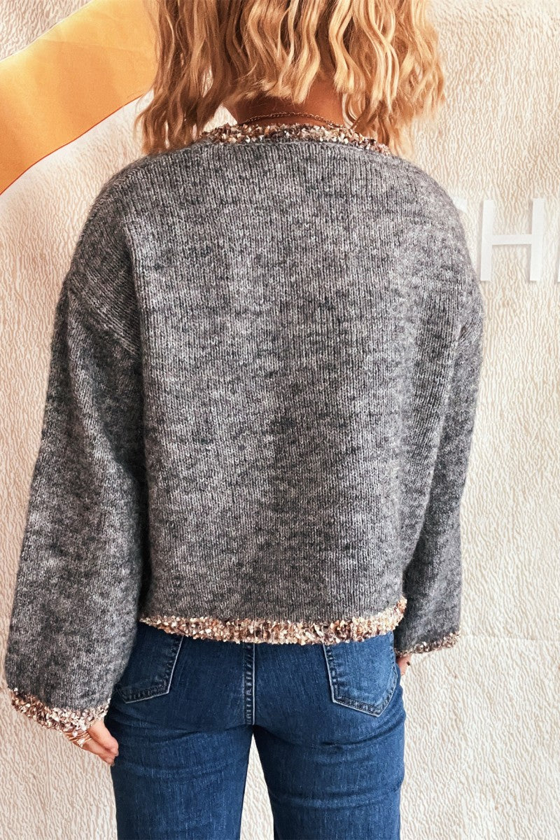 Pre-order Textured Trim Sweater